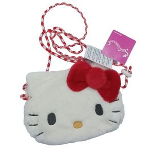Sanrio hello kitty fluffy face shoulder bag